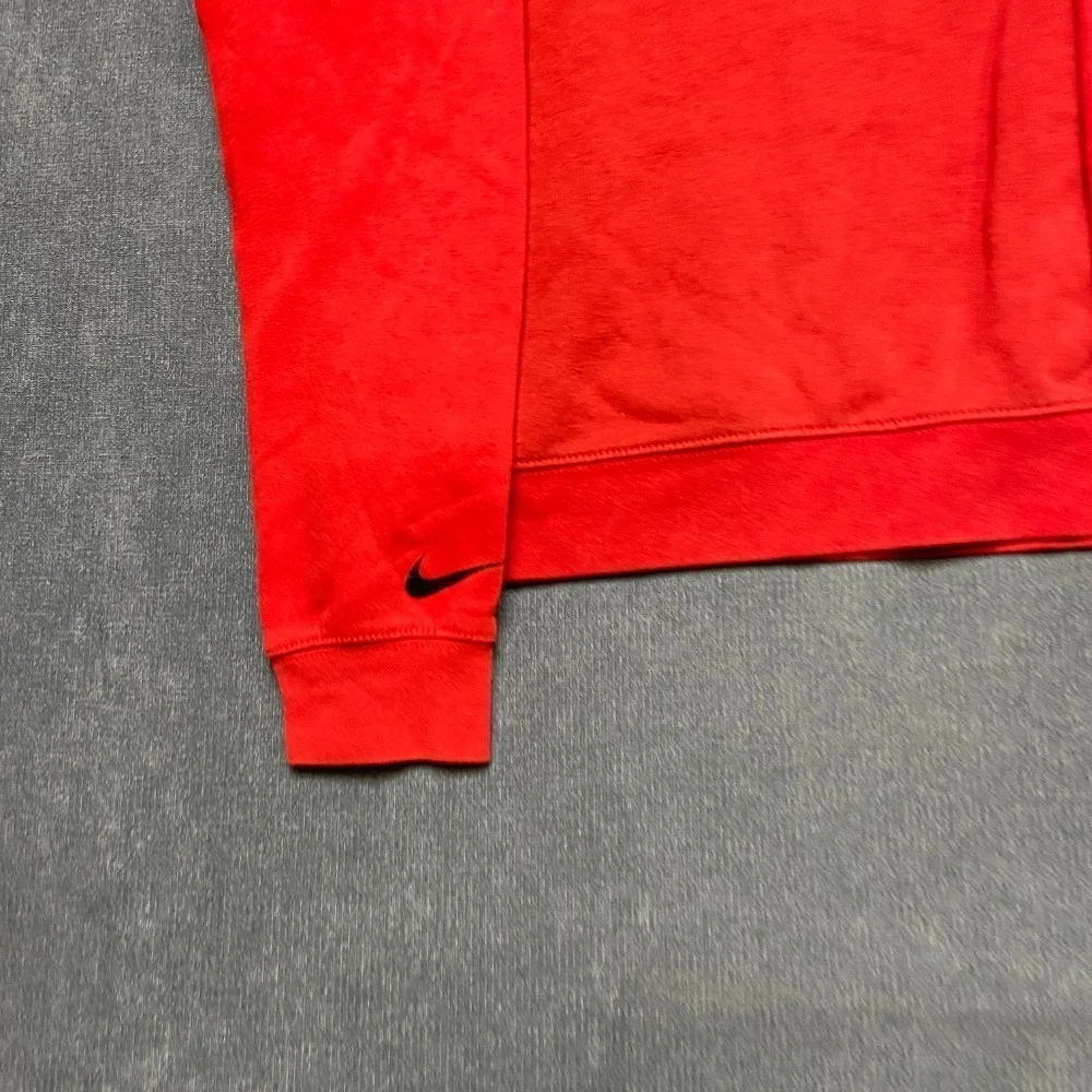 Nike 3Brand Hoodie Boys XL 13-15Yrs Red Fleece Lined Raglan Sleeve Pullover